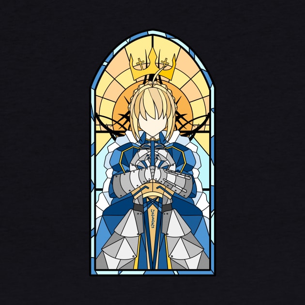 Stained Glass Saber Artoria by kinokashi